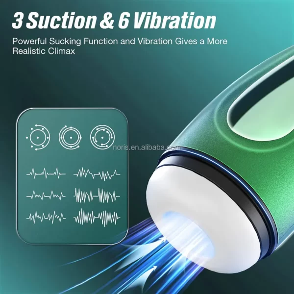 JM0433-Electric Automatic Sucking Vibration masturbation tools for Male Masturbator